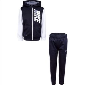 Nike Boy's Therma Pop Zip-Up Hoodie and Pants Two-Piece Set (Little Kids) NEW
